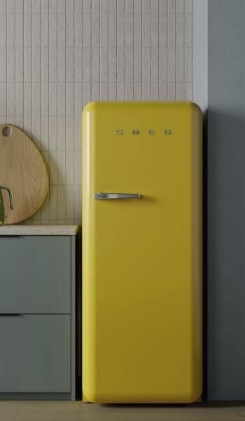 SMEG FAB28RYW6 Koelkast 50's Style - Geel  7