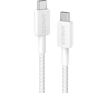 Anker 322 Gevlochten USB-C naar USB-C kabel 90cm Wit  1