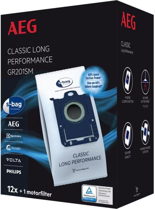 AEG GR201SM S-bag® Classic Long Performance - 12 Stofzuigerzakken 3