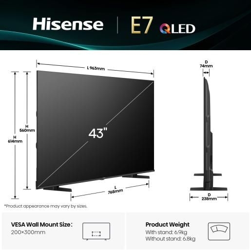 Hisense QLED 43E79Q TV (2025) 2