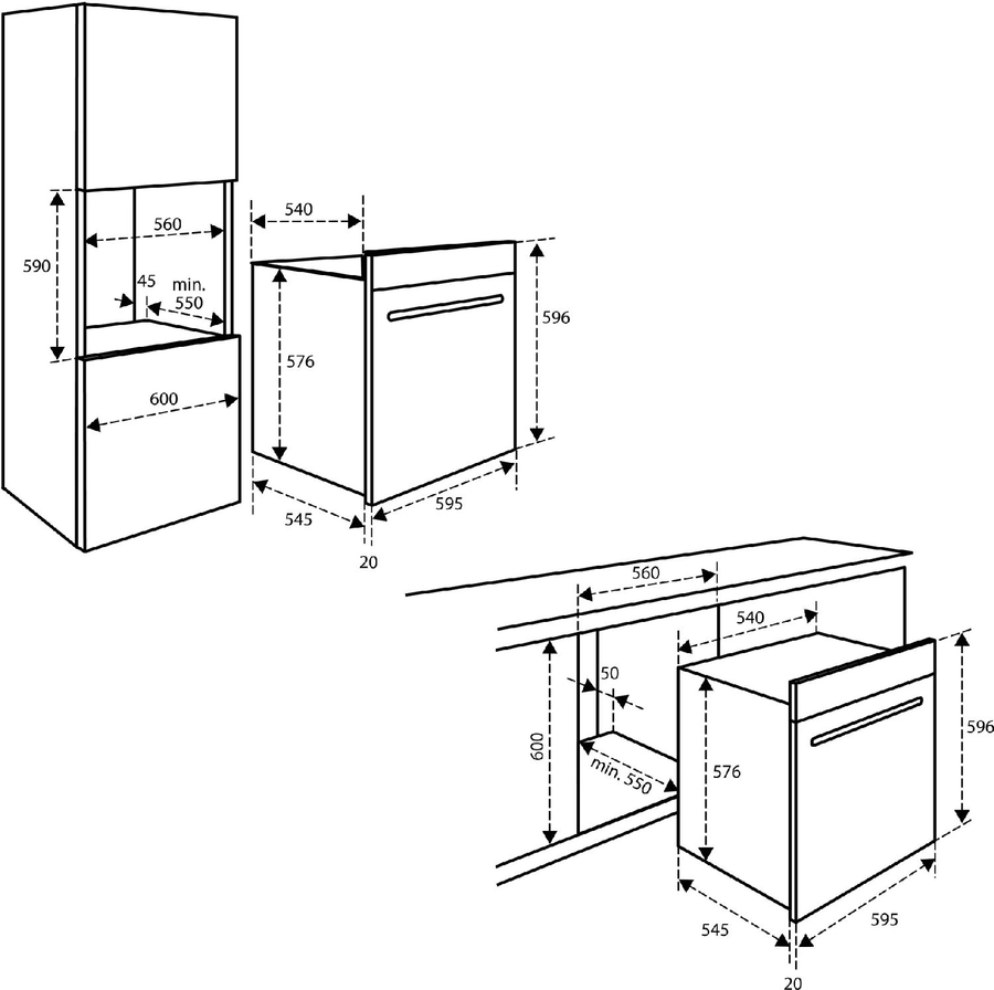 Inventum IOM6035GT Inbouwoven  2