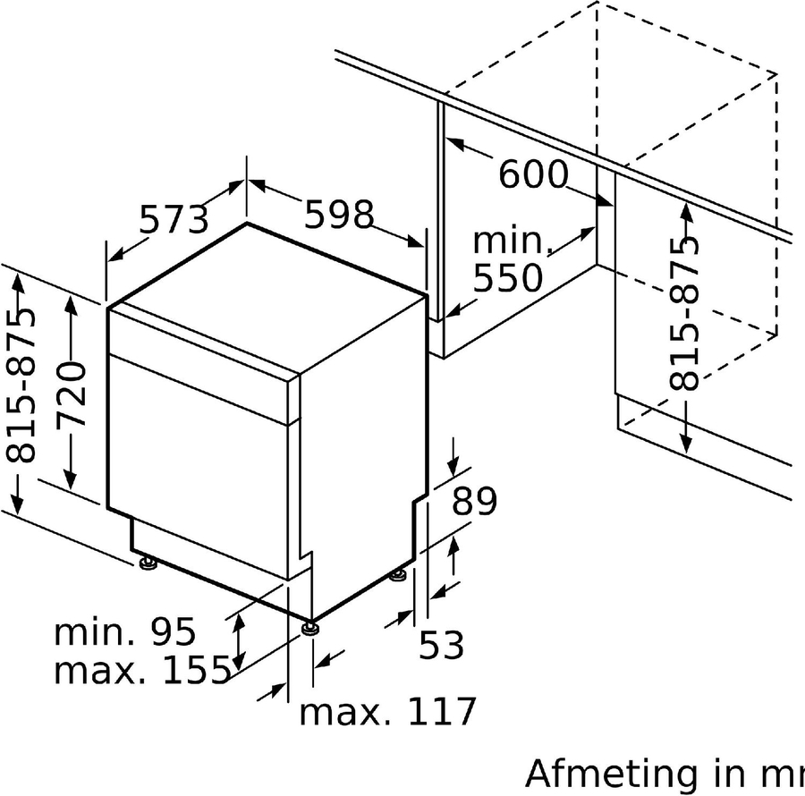 Siemens SN43ES05ME iQ300 extraKlasse Inbouw Vaatwasser 2