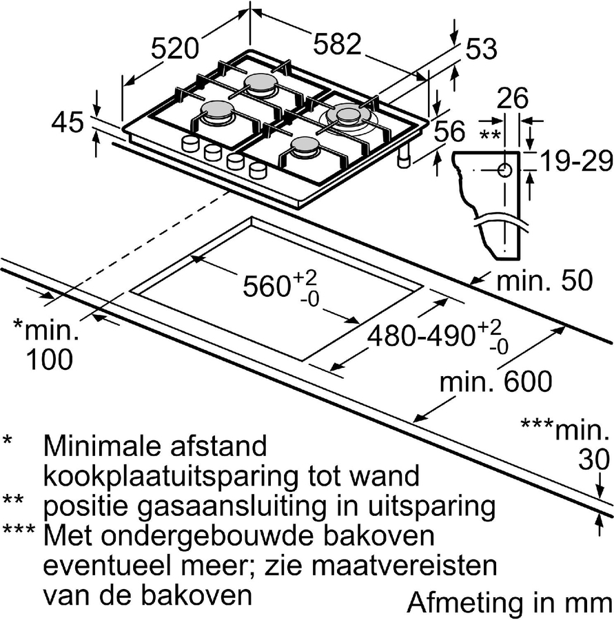BOSCH PGH6B5K90N Serie 4 Inbouw Kookplaat 2