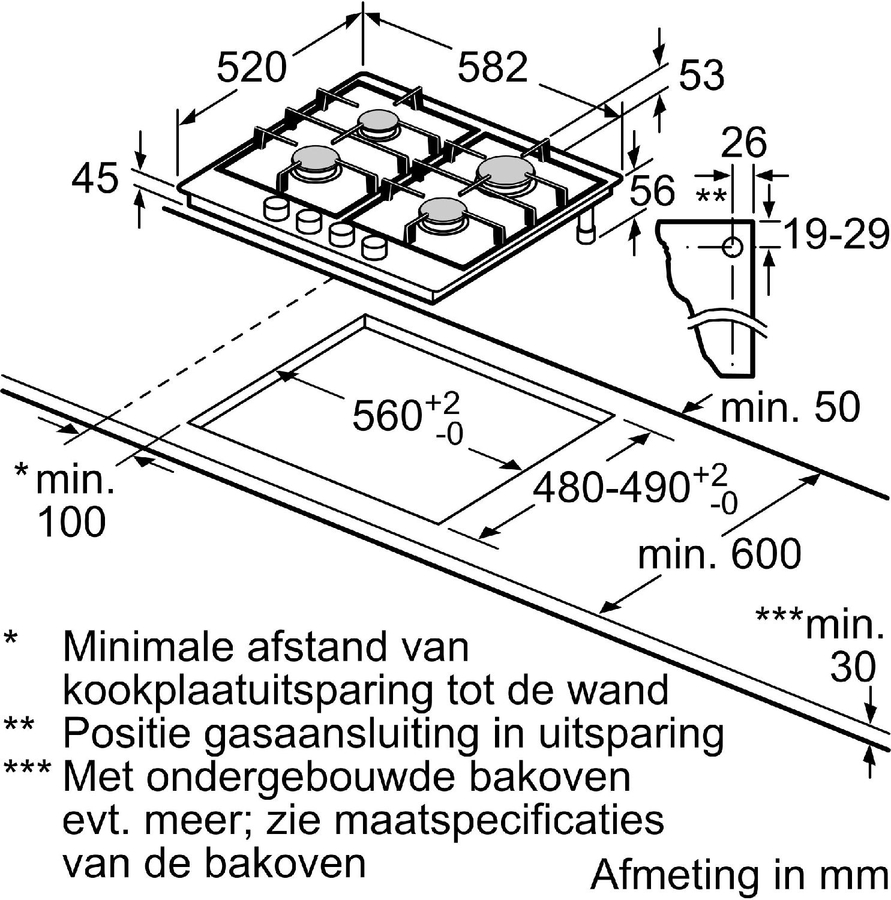 Siemens EC6A5PI90N iQ500 Gaskookplaat 2