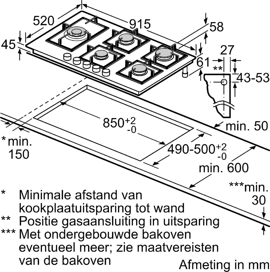 Siemens EP9A6MI40N iQ500 Gaskookplaat 2