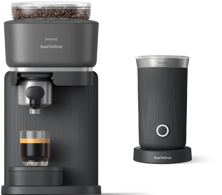 Philips BAR303/60 Baristina Espresso Koffiemachine - Zwart met Baristina Melkopschuimer Bundel  1