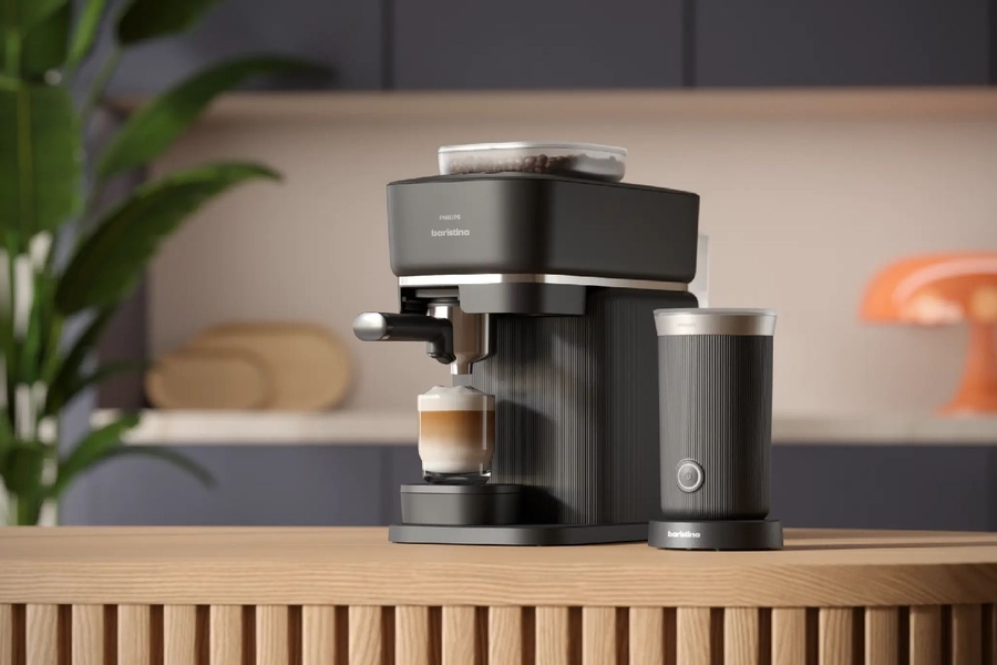 Philips BAR303/60 Baristina Espresso Koffiemachine - Zwart met Baristina Melkopschuimer Bundel  3