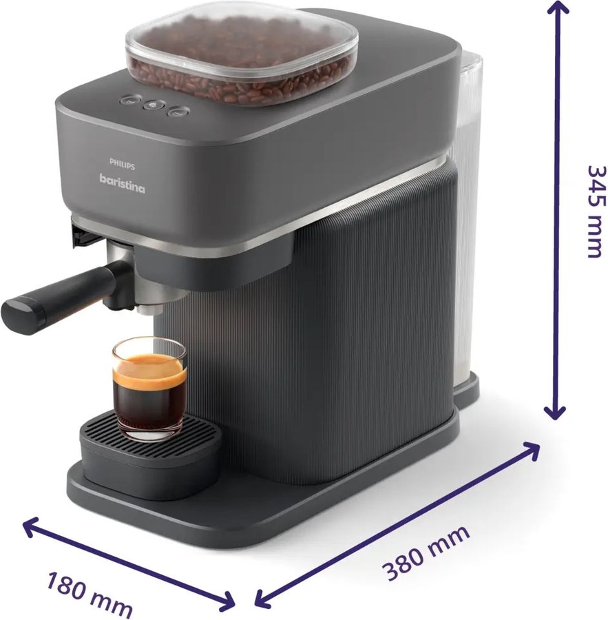 Philips BAR303/60 Baristina Espresso Koffiemachine - Zwart met Baristina Melkopschuimer Bundel  6
