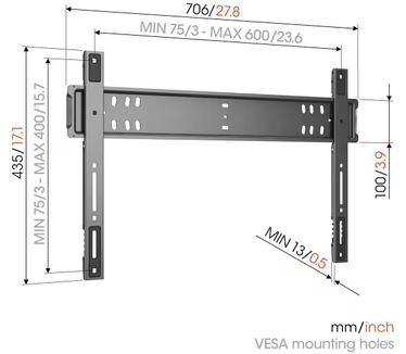Vogels TVM5705 I Platte TV beugel I 401-110" 1