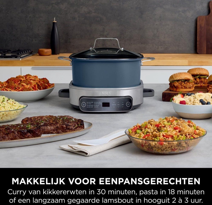 Ninja MC1101EU Foodi PossibleCooker 8-in-1 Digitale Rijst- & Slow Cooker 10
