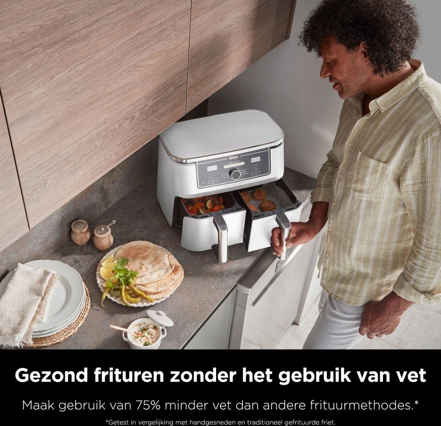 Ninja AF400EUWH Foodi MAX Dual Zone Airfryer - Wit 10