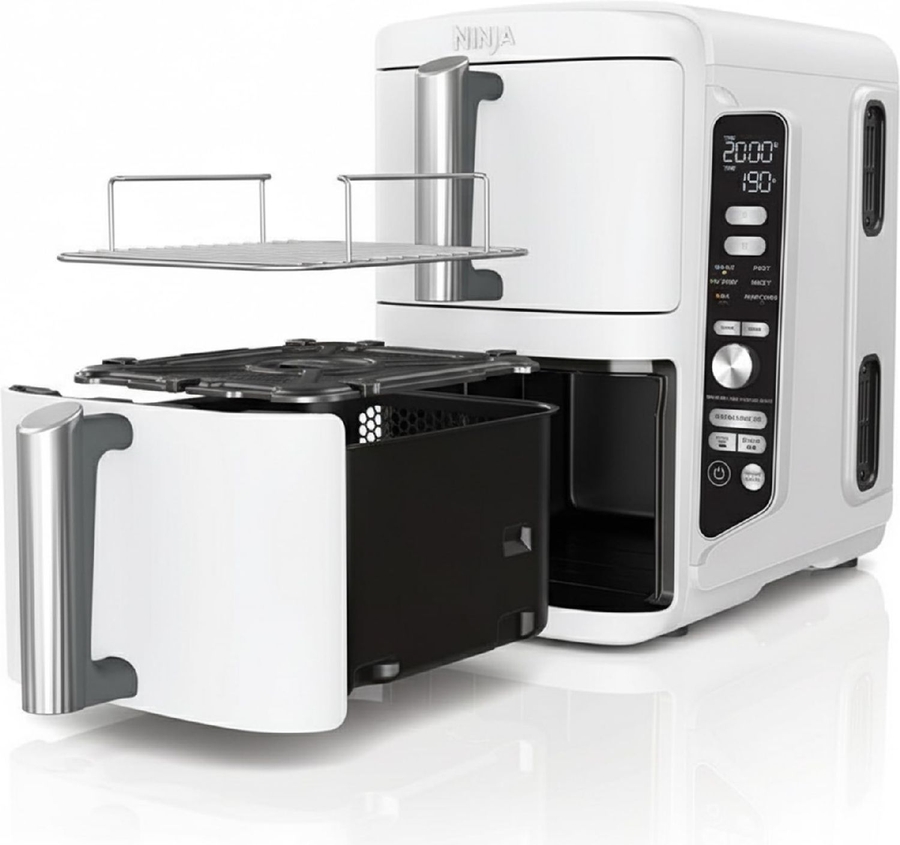 Ninja SL400EUWH Double Stack XL 2-Drawer Airfryer - Wit 4