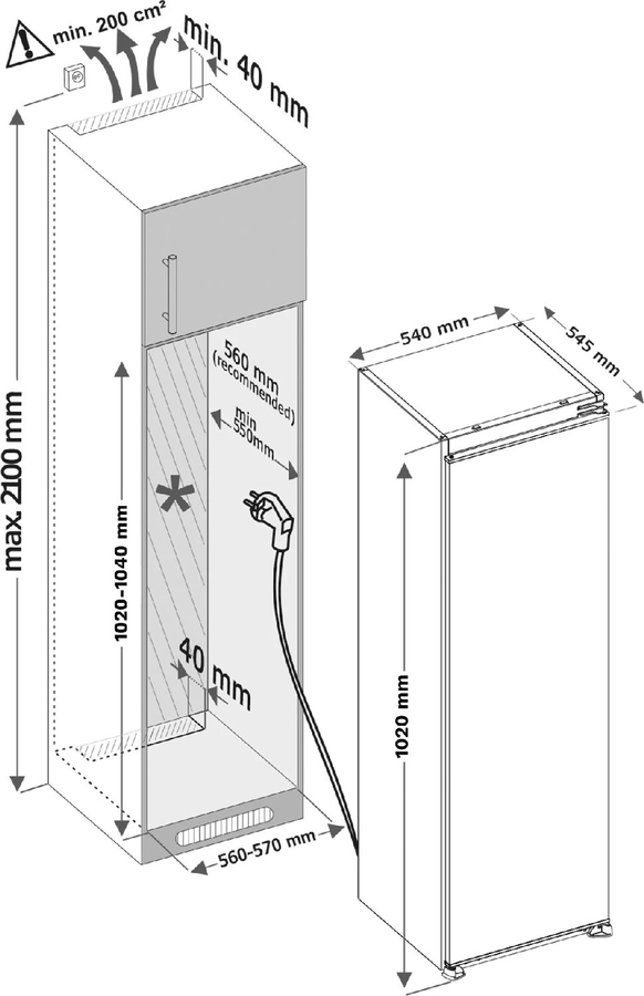 Inventum IKV1022S Inbouw Koelkast 2