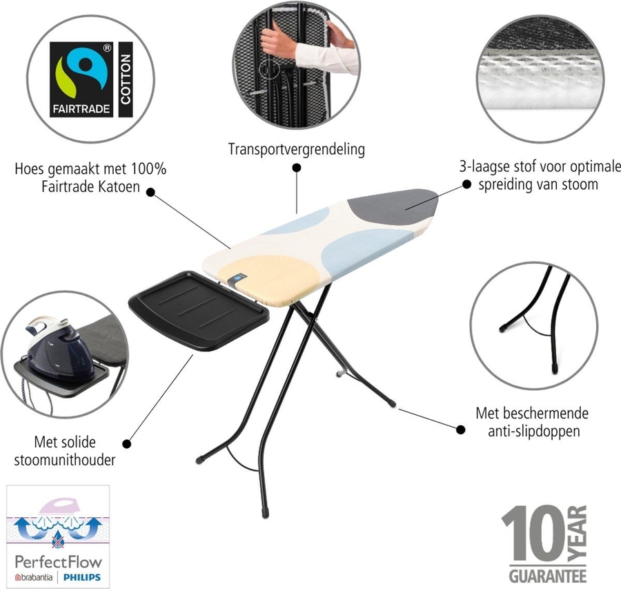 Brabantia Perfect Flow Strijkplank C - Spring Bubbles 3