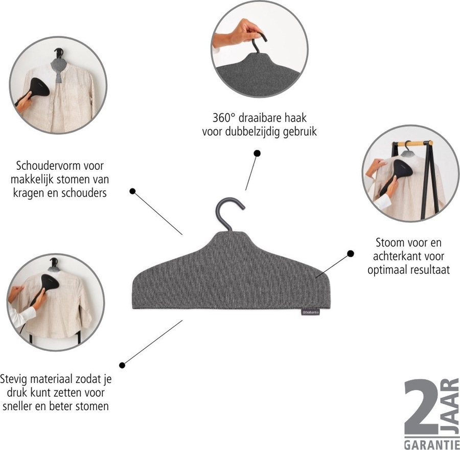 Brabantia Stoom Kledinghanger - Pepper Black 5