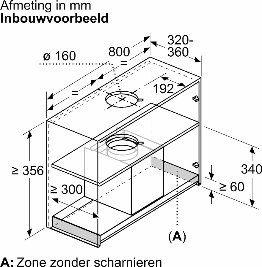 BOSCH DBB85CC60 Serie 4 Geïntegreerde Blokdesign Schouwkap 2