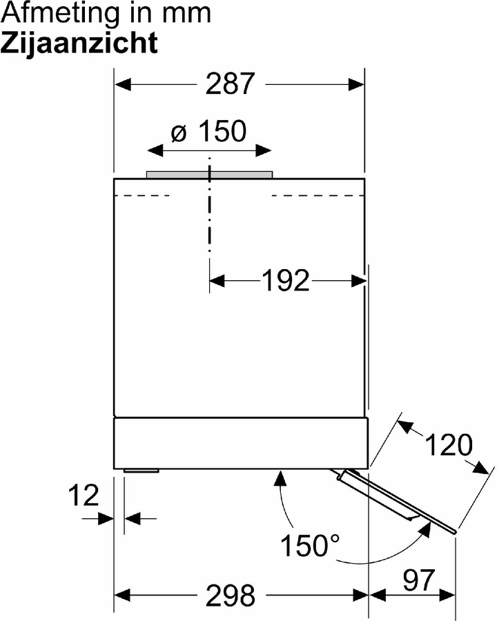 BOSCH Serie 6 Geïntegreerde Blokdesign Schouwkap 16
