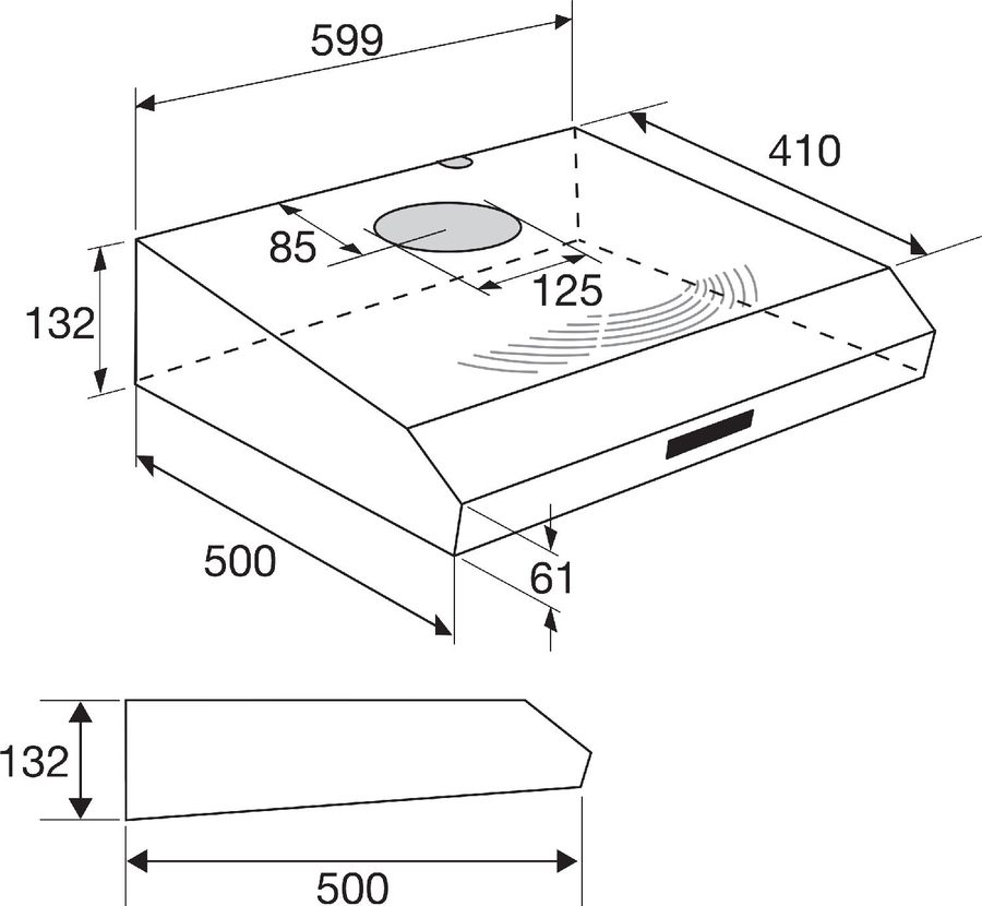 ATAG WO60211BM Onderbouw Afzuigkap 2