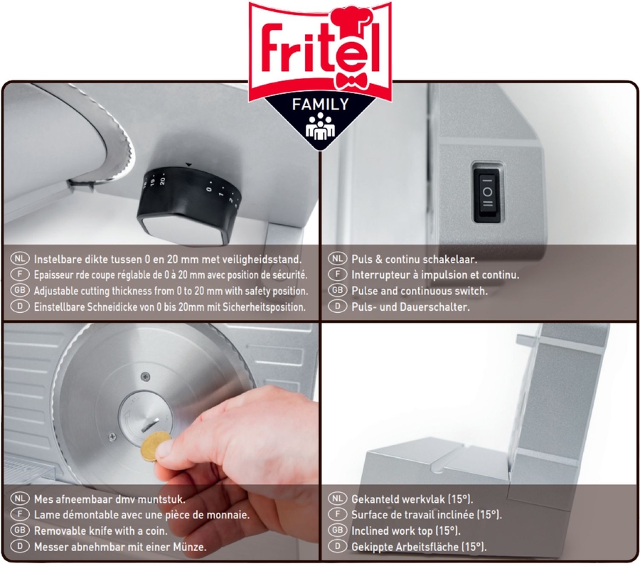 FRITEL SL3657 Metalen Allessnijder 9