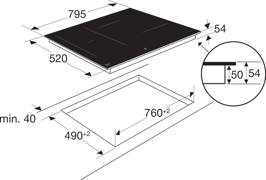 ETNA KIF6480ZT Inbouw Inductiekookplaat  2