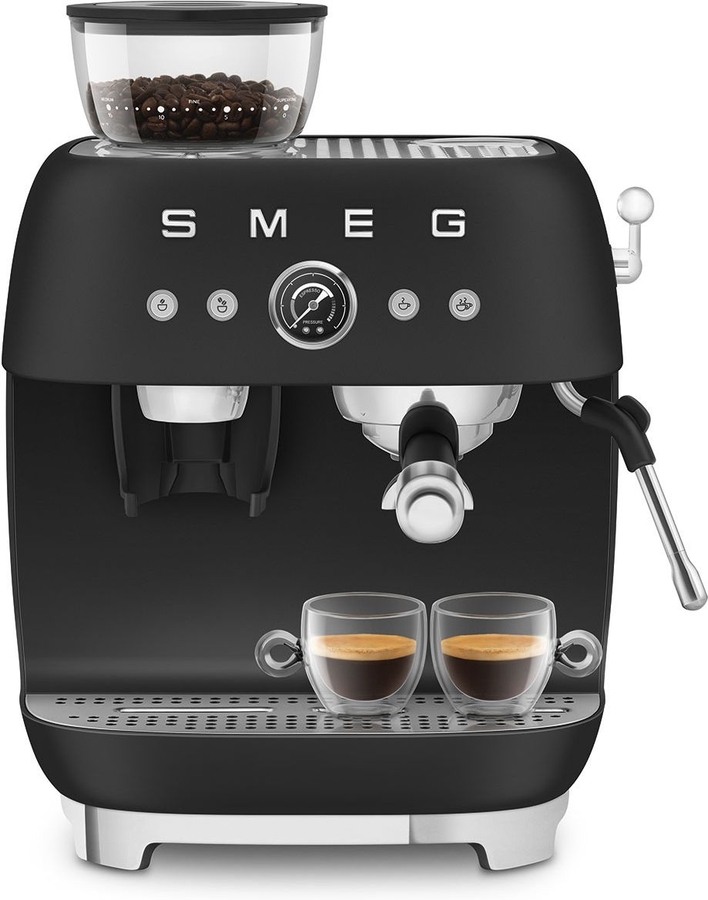SMEG EGF03BLMEU Handmatige Espressomachine 50's Style - Mat Zwart  8