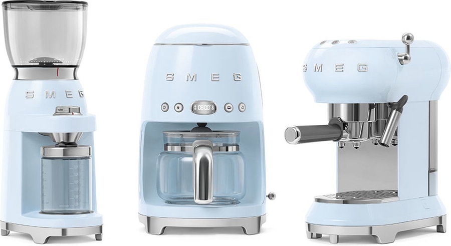 SMEG CGF11PBEU Koffiemolen 50's Style - Pastel Blauw 6