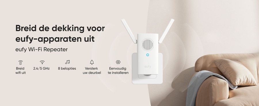 Eufy Doorbell Chime met Wi‑Fi Extender 5