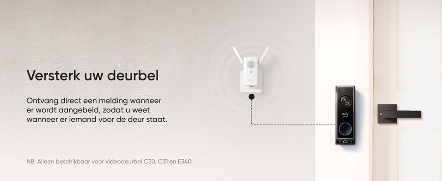 Eufy Doorbell Chime met Wi‑Fi Extender 6