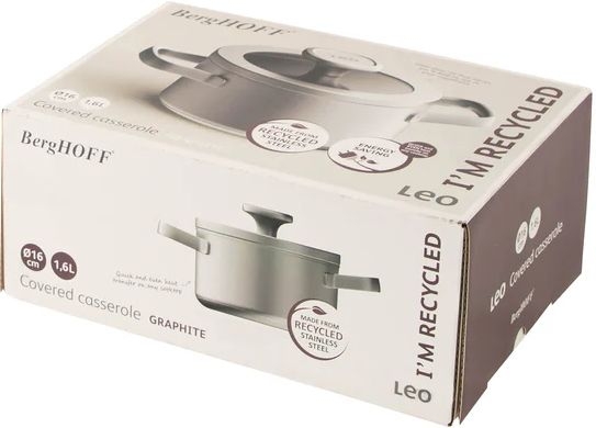 BergHOFF LEO Graphite Kookpan met Deksel - 16cm 7