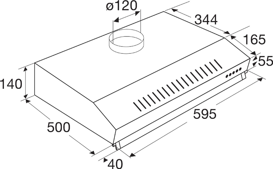 ETNA AO860RVS Onderbouw Afzuigkap 2