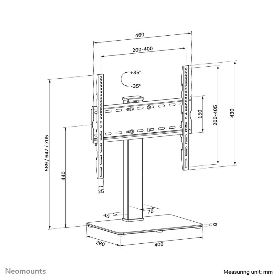 Neomounts DS45-430BL14 TV standaard 32-55"- zwenkbaar 20
