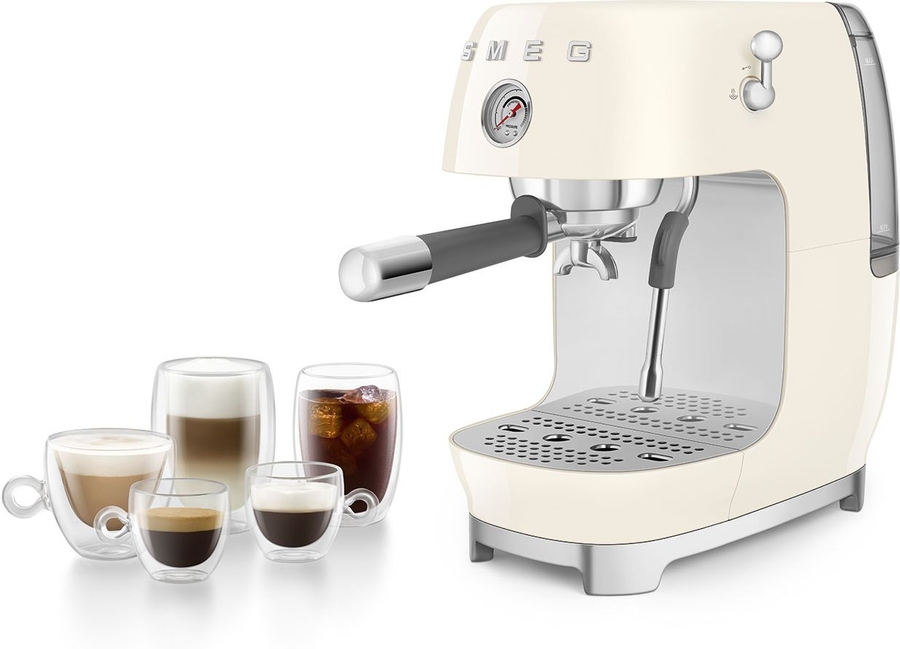 SMEG ECF03CREU 50's Style Handmatige Espressomachine - Creme 10