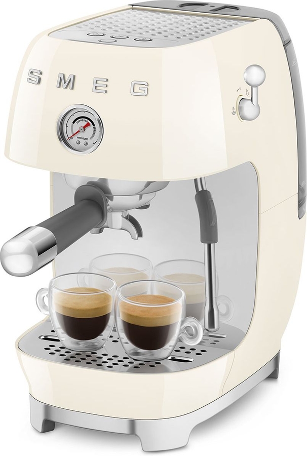 SMEG ECF03CREU 50's Style Handmatige Espressomachine - Creme 8