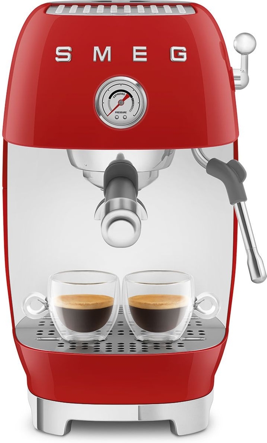 SMEG ECF03RDEU 50's Style Handmatige Espressomachine - Rood 6