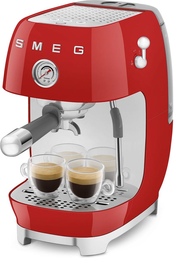 SMEG ECF03RDEU 50's Style Handmatige Espressomachine - Rood 8