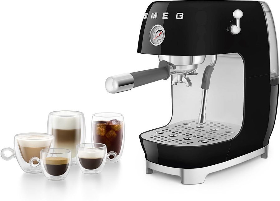 SMEG ECF03BLEU 50's Style Handmatige Espressomachine - Zwart  10