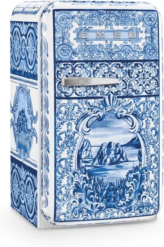 SMEG X DOLCE & GABBANA FAB5RDGME6 50's Style Koelkast - Blauw 4