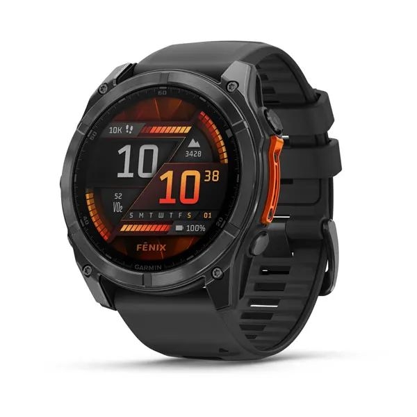 Garmin fēnix 8 – 51 mm AMOLED Slate Grey met zwarte siliconen band 1