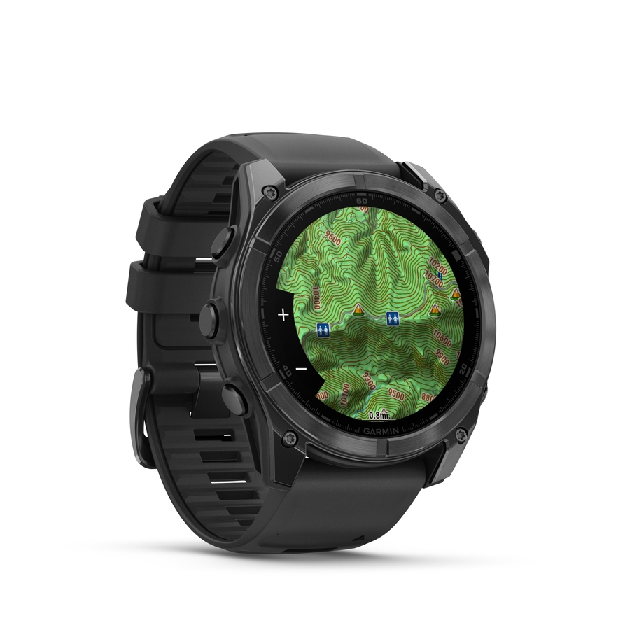 Garmin fēnix 8 – 51 mm AMOLED Slate Grey met zwarte siliconen band 5