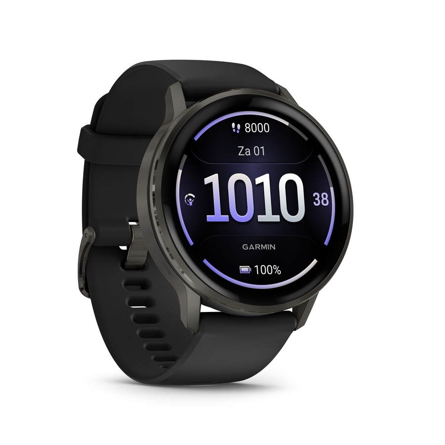 Garmin Venu 4 - 45 mm met zwarte siliconen band 4