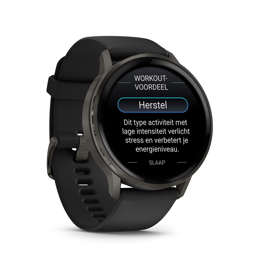 Garmin Venu 4 - 45 mm met zwarte siliconen band 6