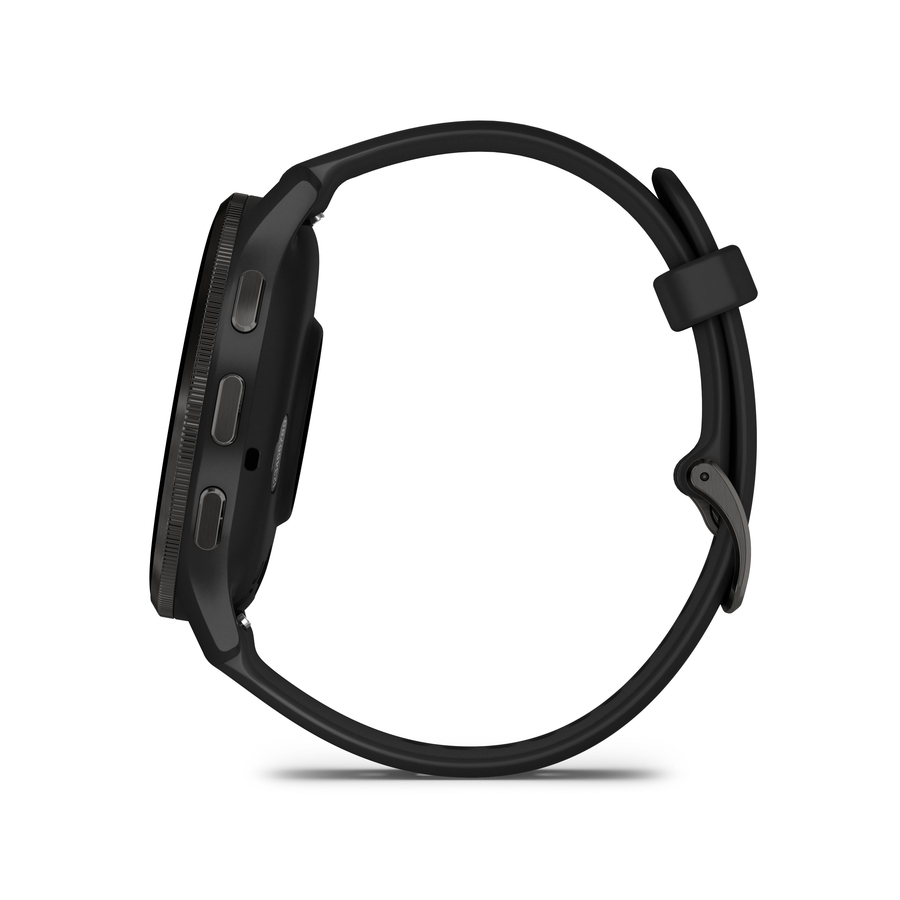 Garmin Venu® 3, Slate rand van roestvrij staal met zwarte behuizing en siliconen band 5