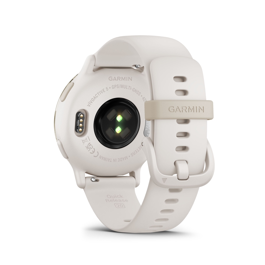 Garmin vívoactive® 5, Ivory en Cream Gold 6