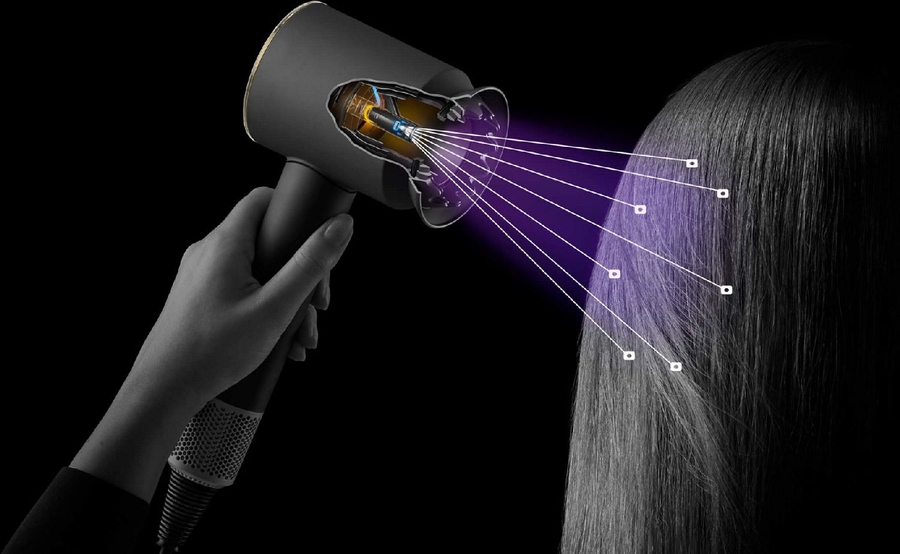 Dyson Supersonic Nural Föhn - Red Velvet/Goud 6