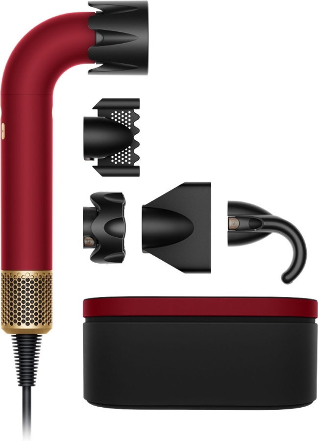 Dyson Supersonic r Föhn Straight & Wavy - Red Velvet Goud  1