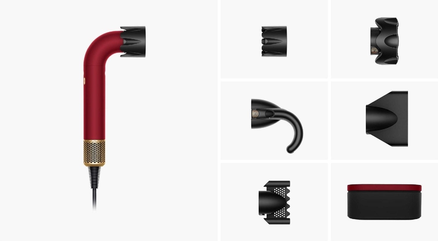 Dyson Supersonic r Föhn Straight & Wavy - Red Velvet Goud  2
