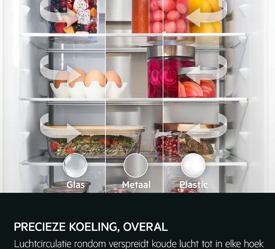 AEG TC7CS181AF 7000 NoFrost CoolAssist Inbouw Koel-vriescombinatie 10