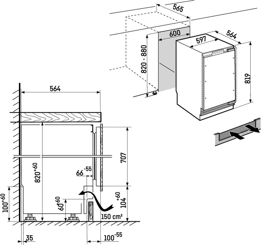 Liebherr UORpr 365i-20 Outdoor Inbouw Koelkast  2