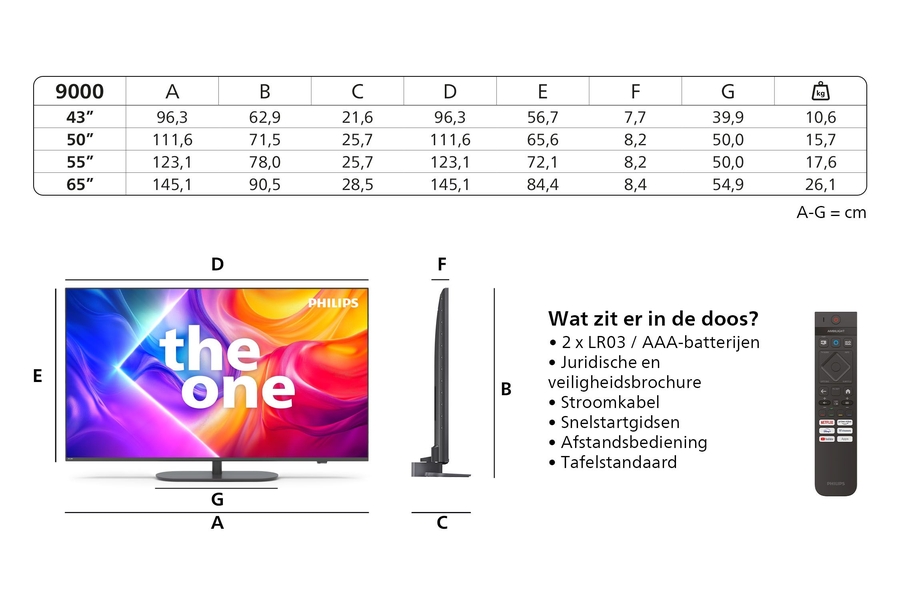 Philips 65PUS9050 4k QLED Ambilight TV - The One (2025) 4