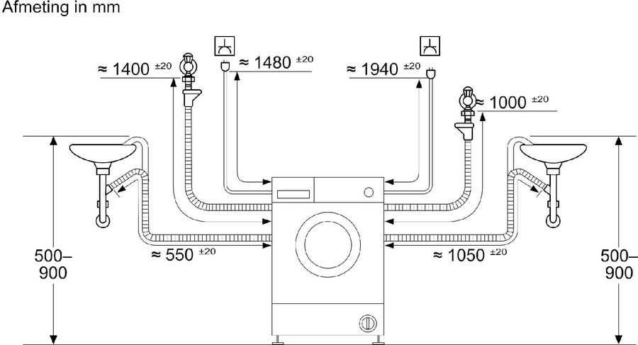 Siemens WK14D490EU iQ500 Inbouw Was-droogcombinatie 10